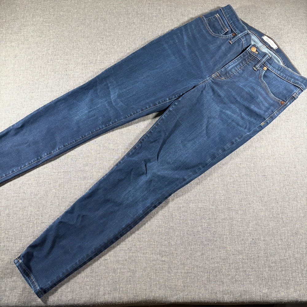 Madewell 9" Mid-Rise Skinny Jeans Women 29 Dark Blue Indigo Stretch Denim